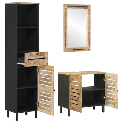 Set di Armadi da Bagno 3 pz Naturale 38 x 33 x 160 cm | homemem39