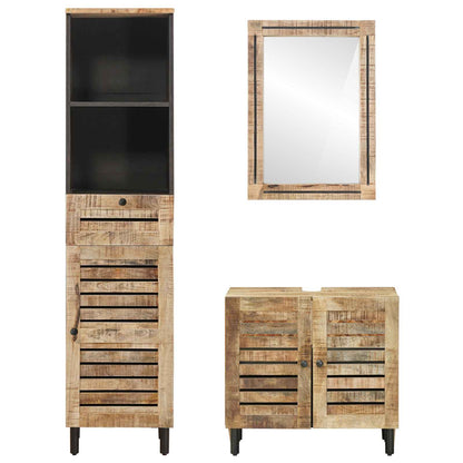 Set di Armadi da Bagno 3 pz Naturale 38 x 33 x 160 cm | homemem39