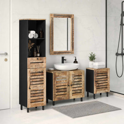 Set di Armadi da Bagno 4 pz Naturale 38 x 33 x 160 cm | homemem39