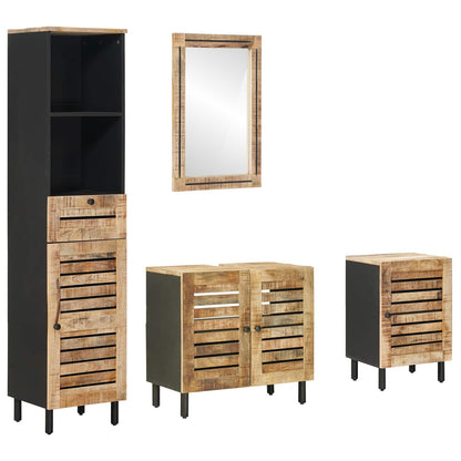 Set di Armadi da Bagno 4 pz Naturale 38 x 33 x 160 cm | homemem39