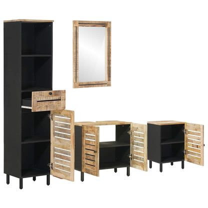 Set di Armadi da Bagno 4 pz Naturale 38 x 33 x 160 cm | homemem39