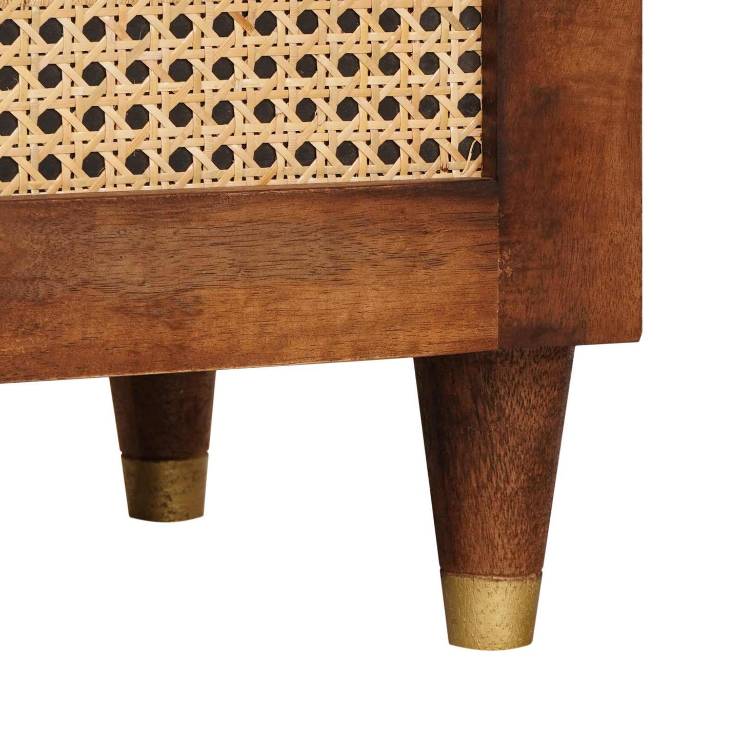 Mobile da Bagno 2 pcs Nero e Oro Legno di mango massello | homemem39