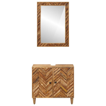 Set di Armadi da Bagno con porta 2 pcs Legno di mango massello | homemem39