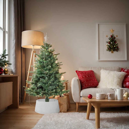 Gonna per Albero di Natale Bianca Ø56x23 cm in Plastica | homemem39
