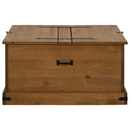 Cassapanca HALDEN 91x91x47 cm in Legno Massello di Pino