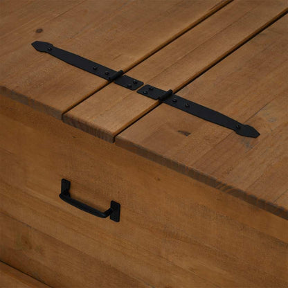 Cassapanca HALDEN 91x91x47 cm in Legno Massello di Pino