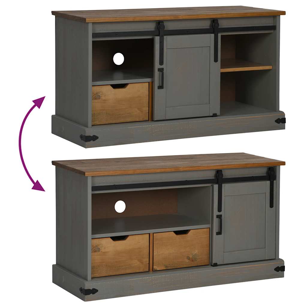 Mobile Porta TV HALDEN con Anta Scorrevole Grigio 110x40x60 cm - homemem39