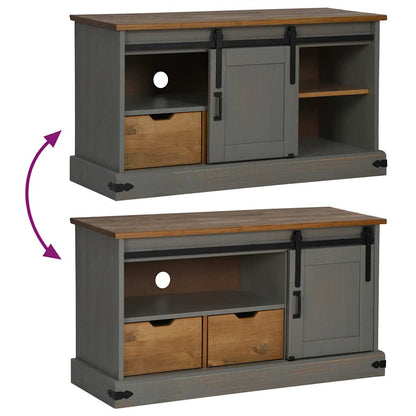 Mobile Porta TV HALDEN con Anta Scorrevole Grigio 110x40x60 cm - homemem39