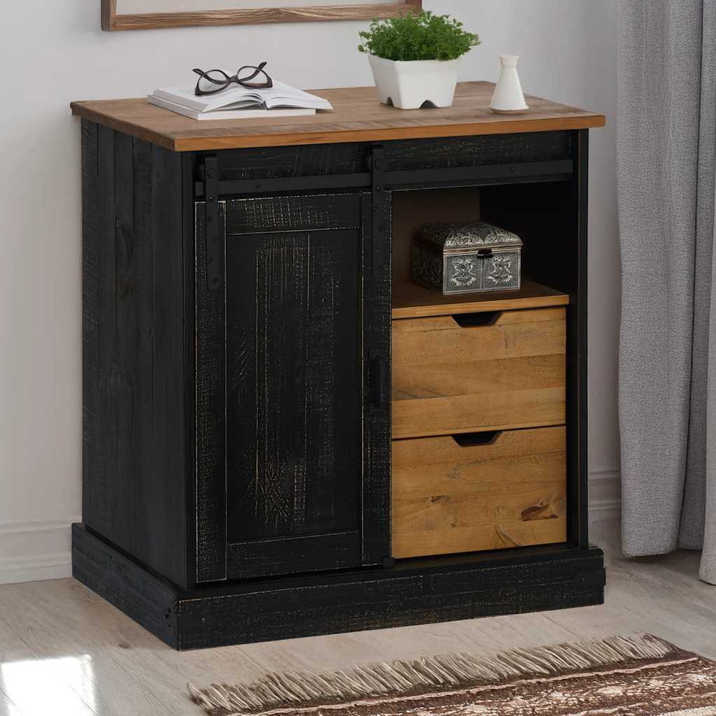 Credenza HALDEN con Anta Scorrevole 80x40x80 cm Legno Massello - homemem39