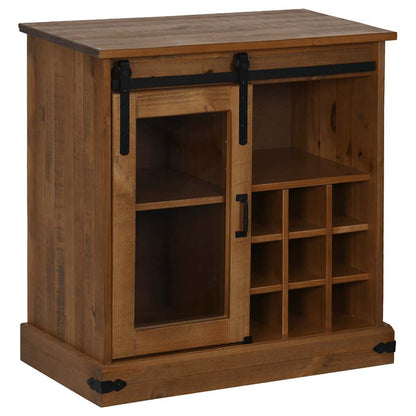 Credenza HALDEN con Anta Scorrevole 80x40x80 cm Legno Massello - homemem39