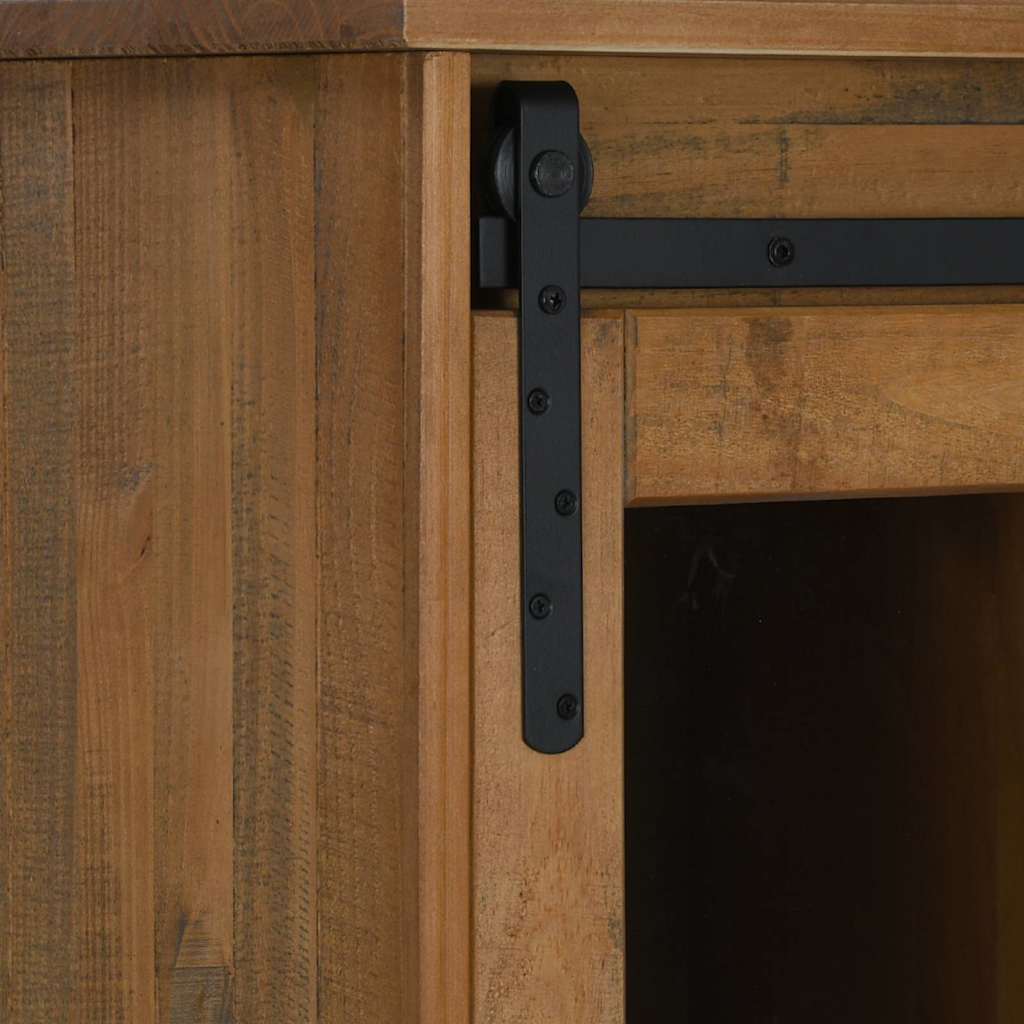 Credenza HALDEN con Anta Scorrevole 80x40x80 cm Legno Massello - homemem39