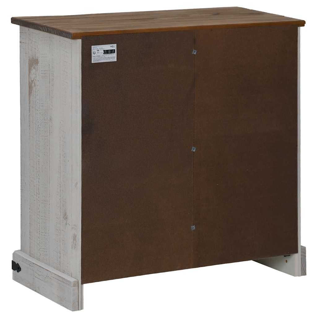 Credenza HALDEN con Anta Scorrevole 80x40x80 cm Legno Massello - homemem39