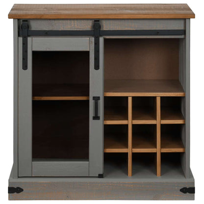 Credenza HALDEN con Anta Scorrevole 80x40x80 cm Legno Massello - homemem39