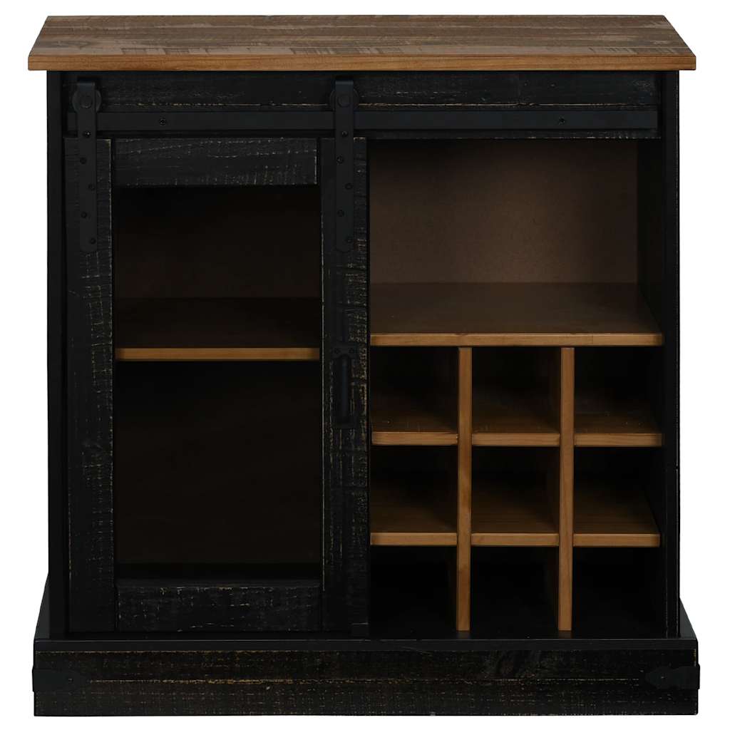 Credenza HALDEN con Anta Scorrevole 80x40x80 cm Legno Massello - homemem39