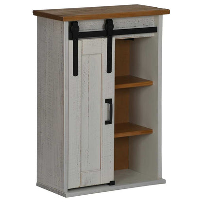 Pensile HALDEN con Anta Scorrevole Bianco 49x22,5x70 cm in Pino | homemem39