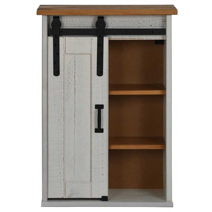 Pensile HALDEN con Anta Scorrevole Bianco 49x22,5x70 cm in Pino | homemem39