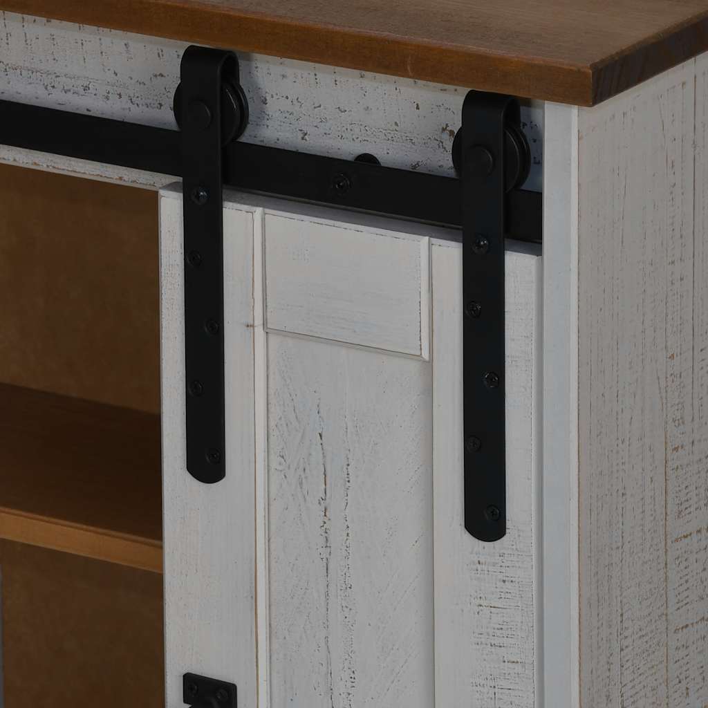 Pensile HALDEN con Anta Scorrevole Bianco 49x22,5x70 cm in Pino | homemem39