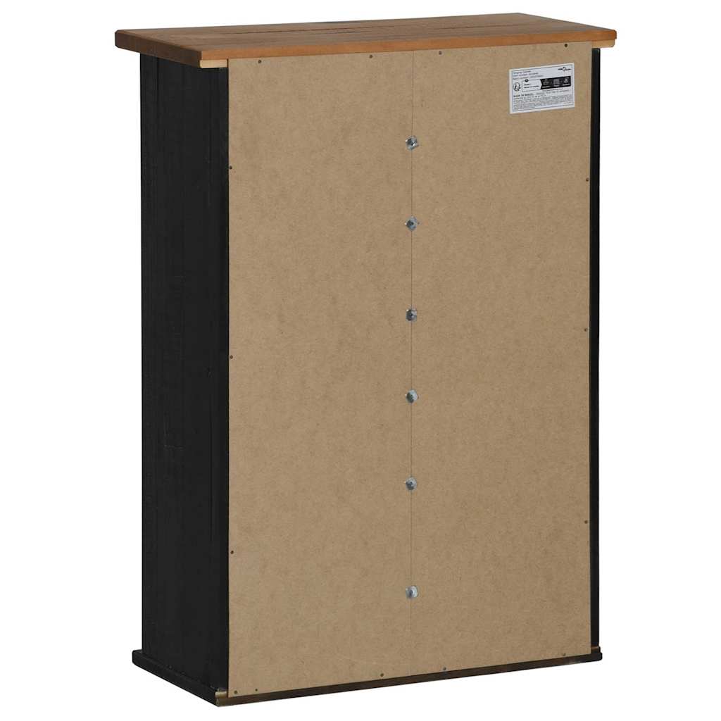 Pensile HALDEN con Anta Scorrevole Nero 49x22,5x70 cm in Pino | homemem39