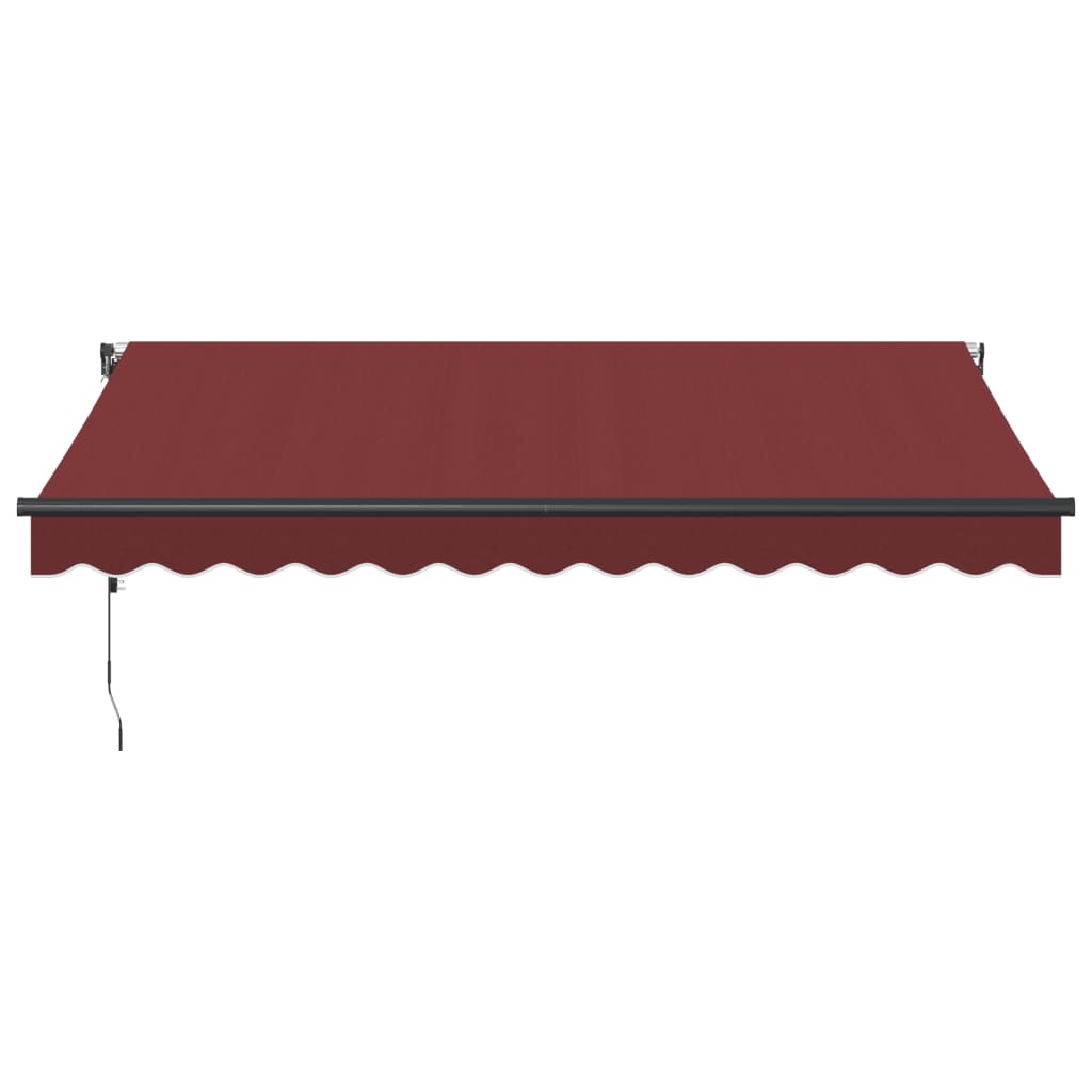 Tenda da Sole Retrattile Automatica con LED Bordò 350x250 cm | homemem39