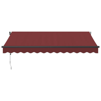 Tenda da Sole Retrattile Automatica con LED Bordò 350x250 cm | homemem39
