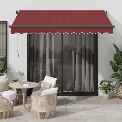 Tenda da Sole Retrattile Automatica con LED Bordò 350x250 cm | homemem39