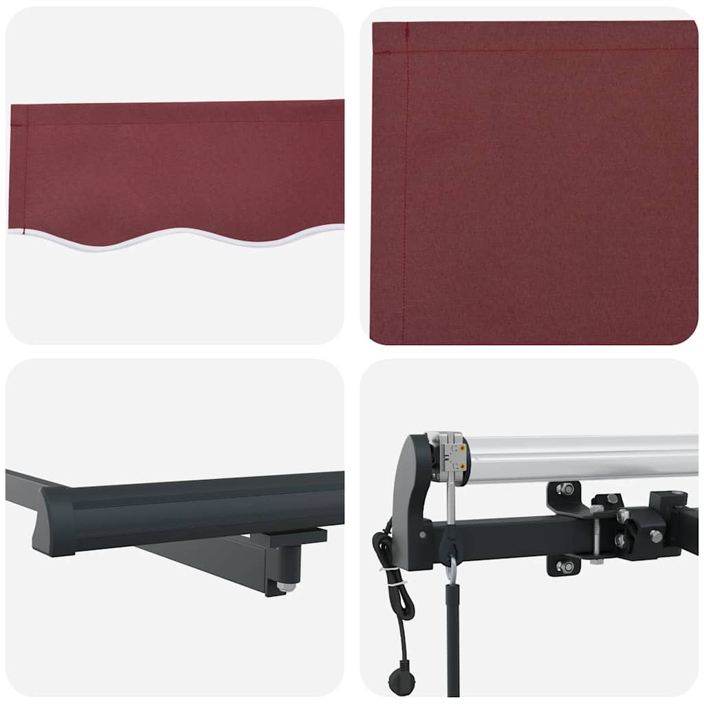 Tenda da Sole Retrattile Automatica Bordò 400x300 cm