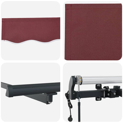 Tenda da Sole Retrattile Automatica Bordò 400x300 cm