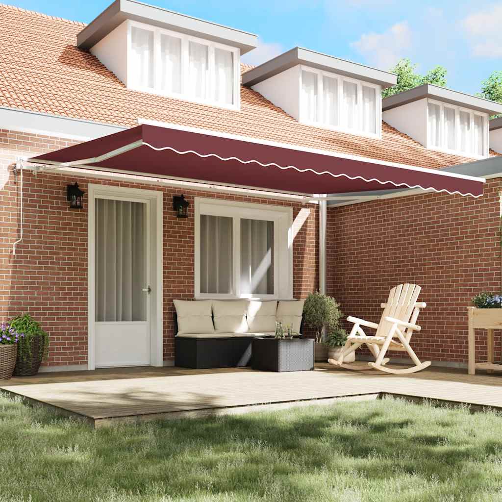 Tenda da Sole Retrattile Automatica Bordò 450x300 cm | homemem39