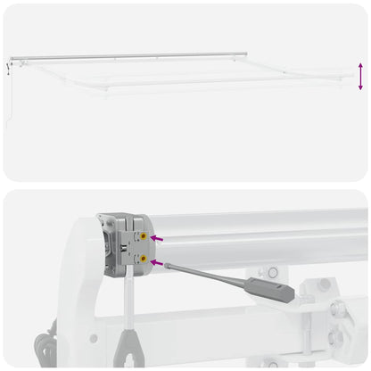 Tenda da Sole Retrattile Automatica Bordò 450x300 cm | homemem39