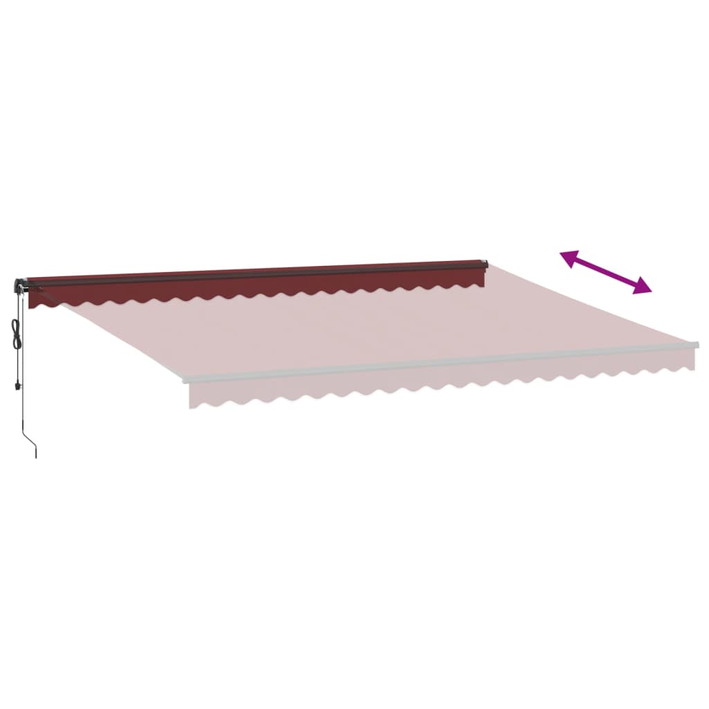 Tenda da Sole Retrattile Automatica Bordò 500x300 cm