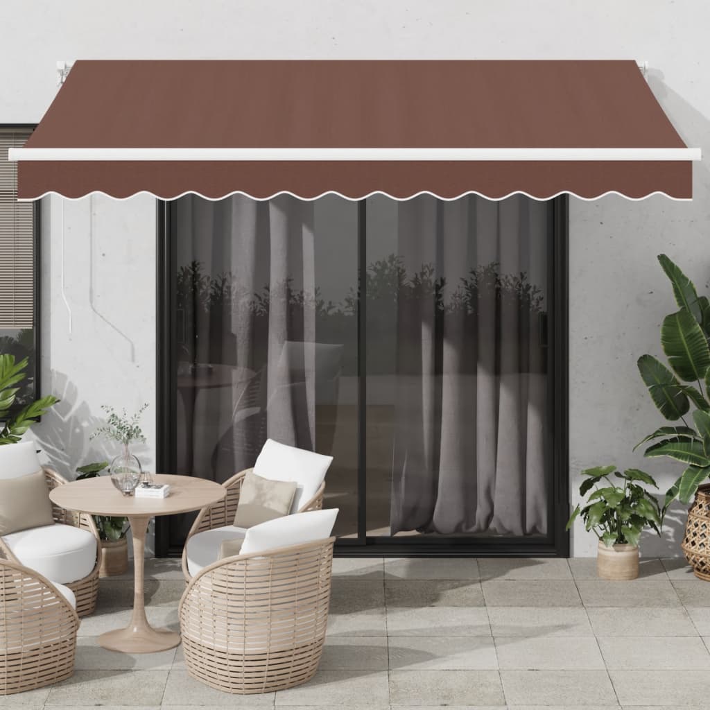 Tenda da Sole Retrattile Automatica Marrone 350x250 cm | homemem39