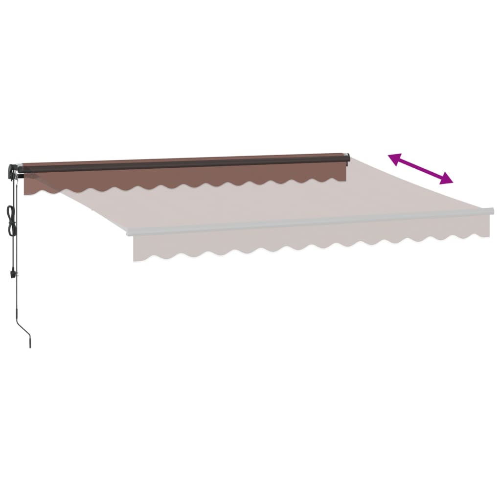 Tenda da Sole Retrattile Automatica Marrone 350x250 cm
