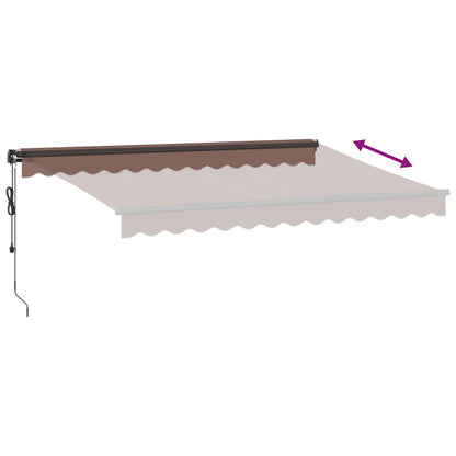 Tenda da Sole Retrattile Automatica con LED Marrone 350x250 cm | homemem39