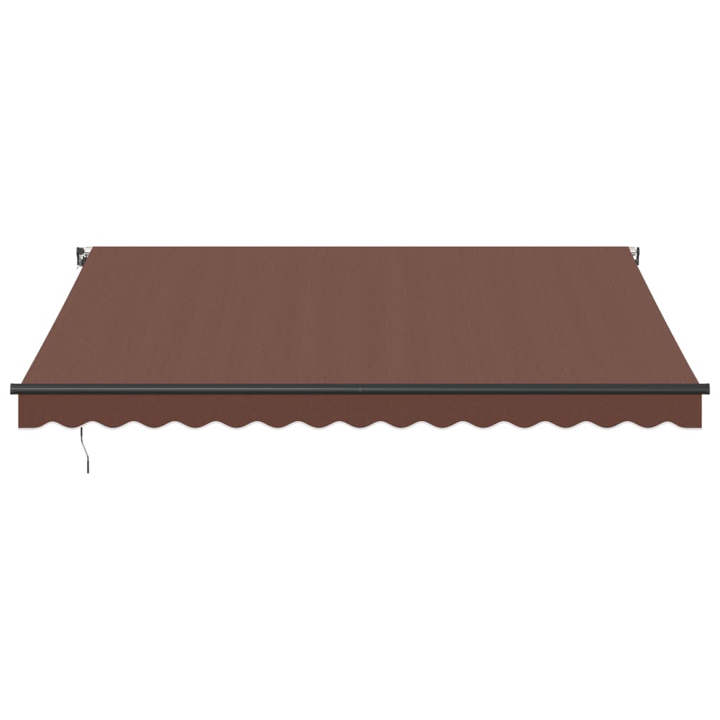 Tenda da Sole Retrattile Manuale con LED Marrone 400x300 cm