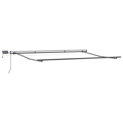 Tenda da Sole Retrattile Manuale con LED Marrone 400x300 cm