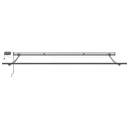 Tenda da Sole Retrattile Manuale con LED Marrone 400x300 cm