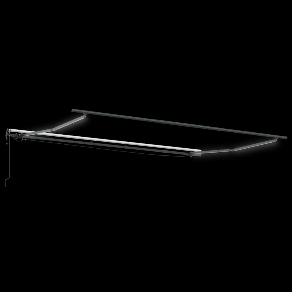 Tenda da Sole Retrattile Automatica con LED Marrone 400x300 cm