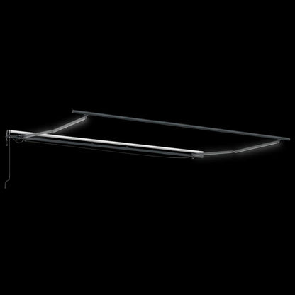 Tenda da Sole Retrattile Automatica con LED Marrone 400x300 cm