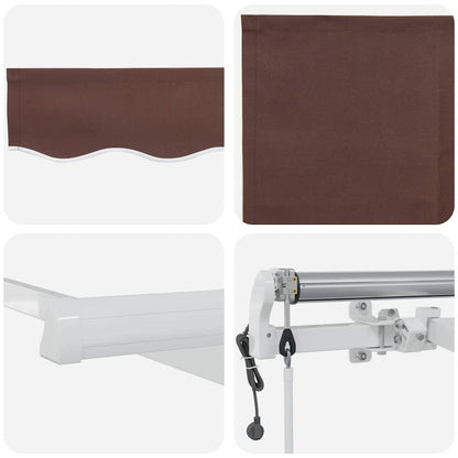 Tenda da Sole Retrattile Automatica Marrone 450x300 cm