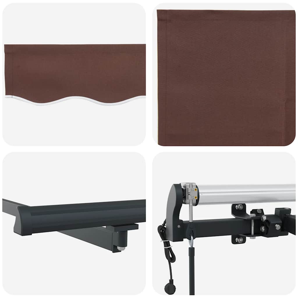 Tenda da Sole Retrattile Automatica Marrone 450x300 cm | homemem39