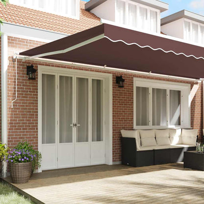 Tenda da Sole Retrattile Automatica Marrone 600x300 cm | homemem39