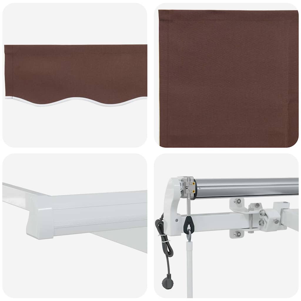 Tenda da Sole Retrattile Automatica Marrone 600x300 cm | homemem39