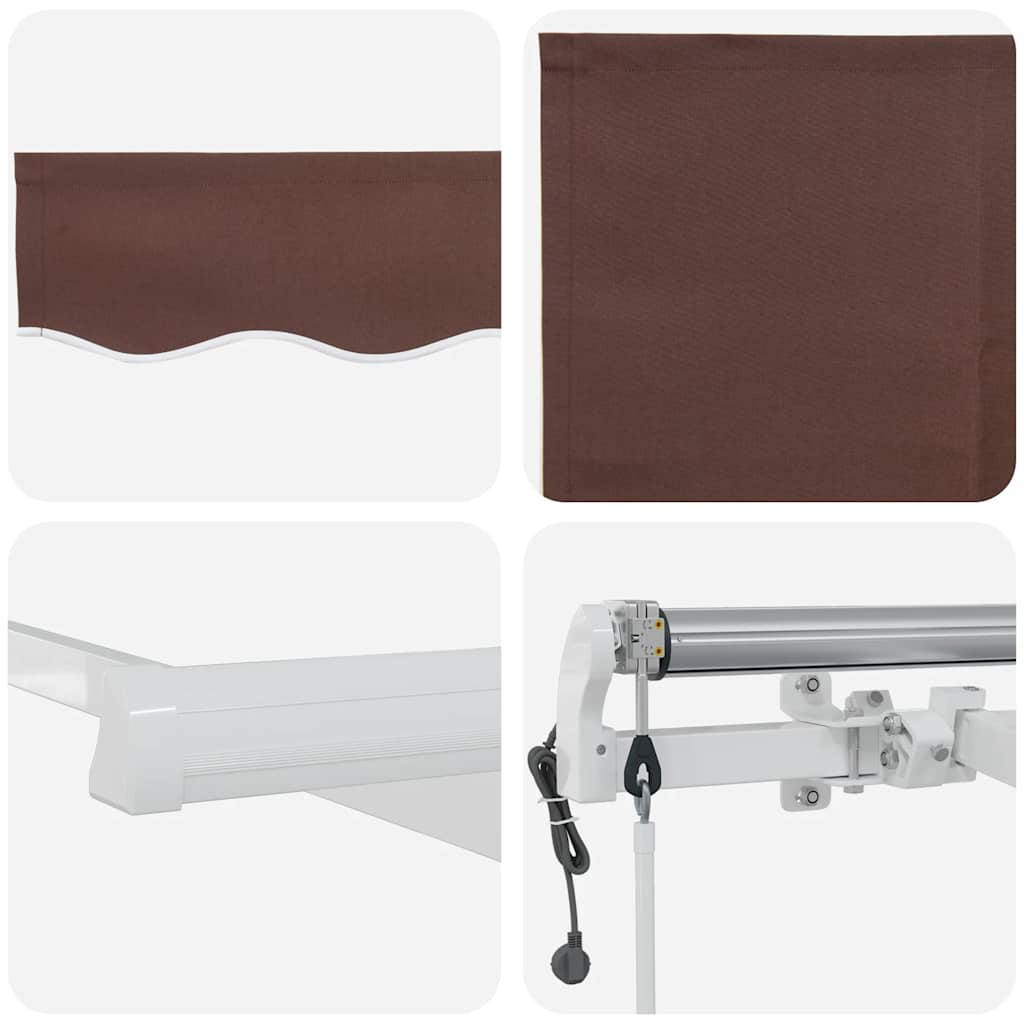 Tenda da Sole Retrattile Automatica Marrone 600x300 cm | homemem39