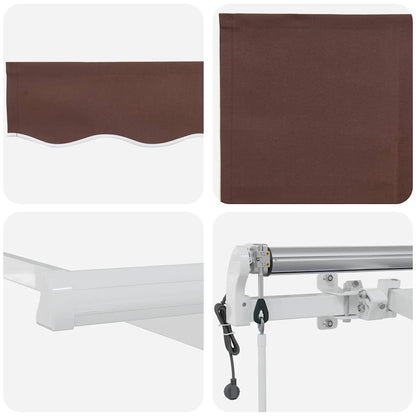 Tenda da Sole Retrattile Automatica Marrone 600x300 cm | homemem39