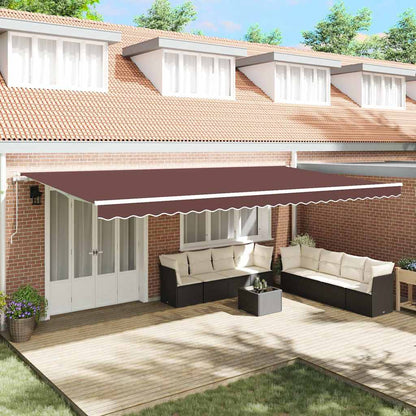 Tenda da Sole Retrattile Automatica Marrone 600x300 cm