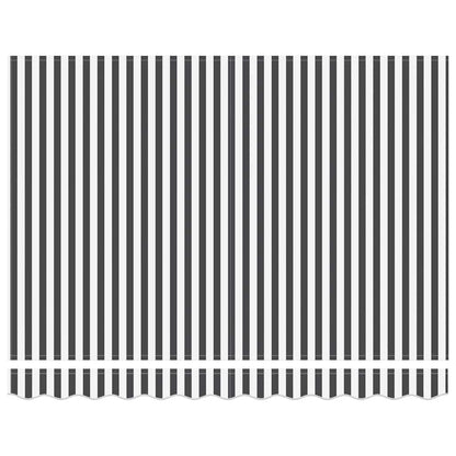 Tenda Sole Retrattile Automatica Antracite e Bianco 300x250 cm - homemem39