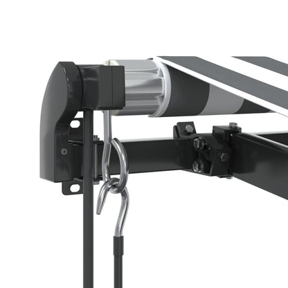 Tenda Retrattile Automatica LED Antracite e Bianco 350x250 cm - homemem39