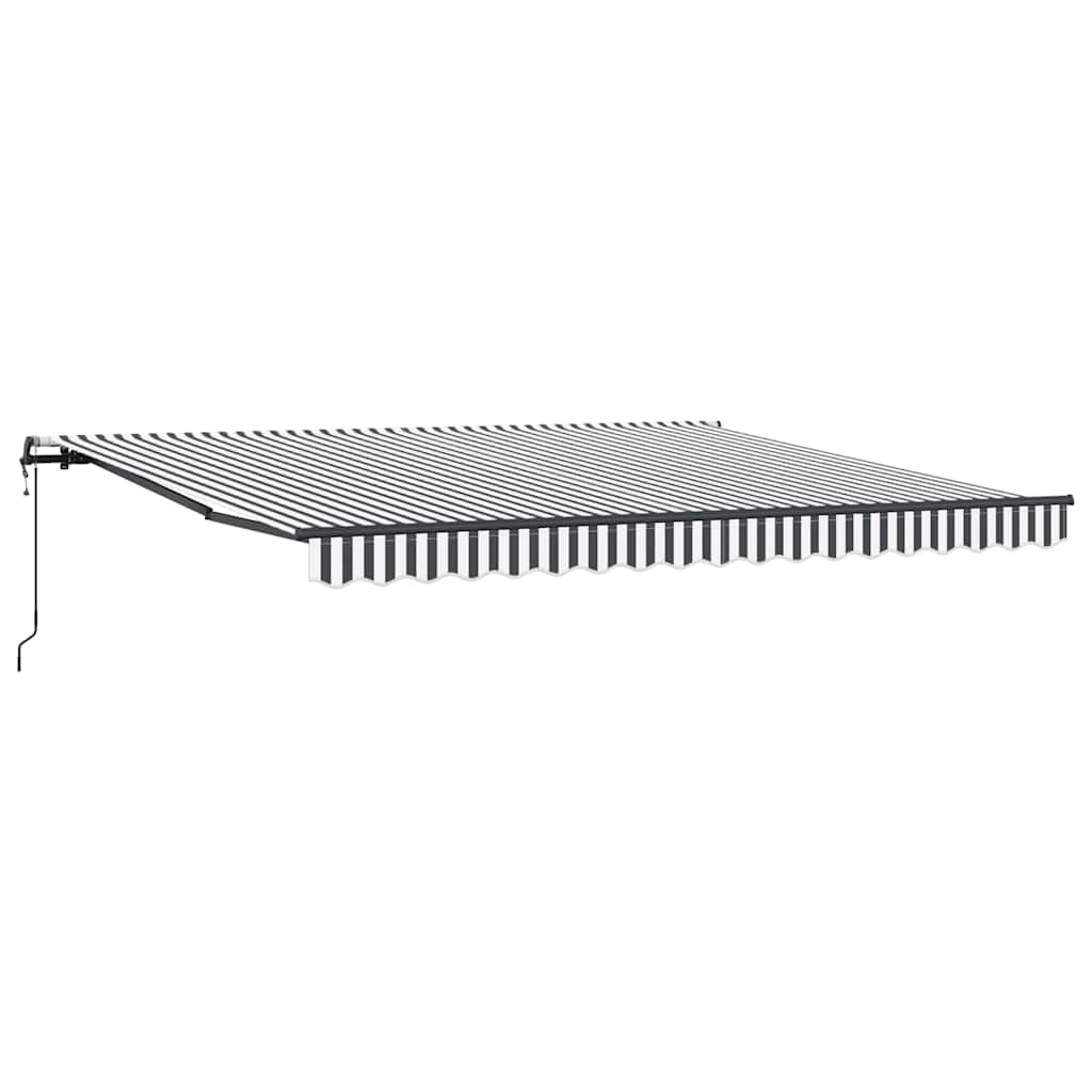 Tenda Sole Retrattile Automatica Antracite e Bianco 400x300 cm