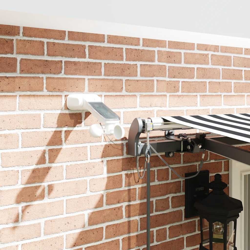 Tenda Retrattile Automatica LED Antracite e Bianco 400x300 cm | homemem39