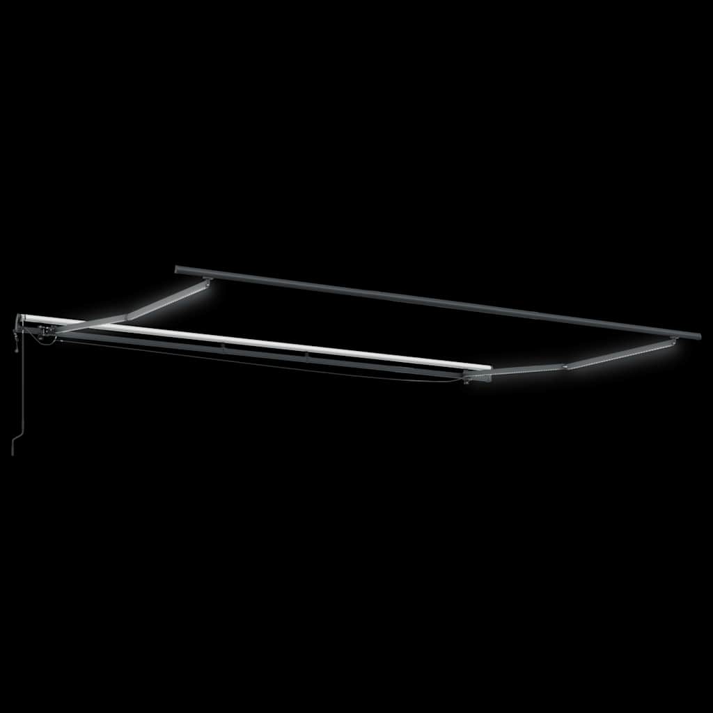 Tenda Retrattile Automatica LED Antracite e Bianco 400x300 cm - homemem39